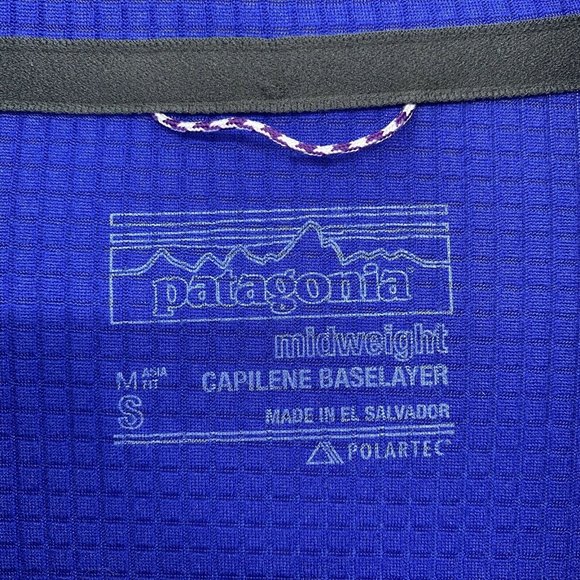 Patagonia Midweight Capilene Baselayer 1/2 Zip Pullover Shirt Blue Women's Small - Picture 5 of 10